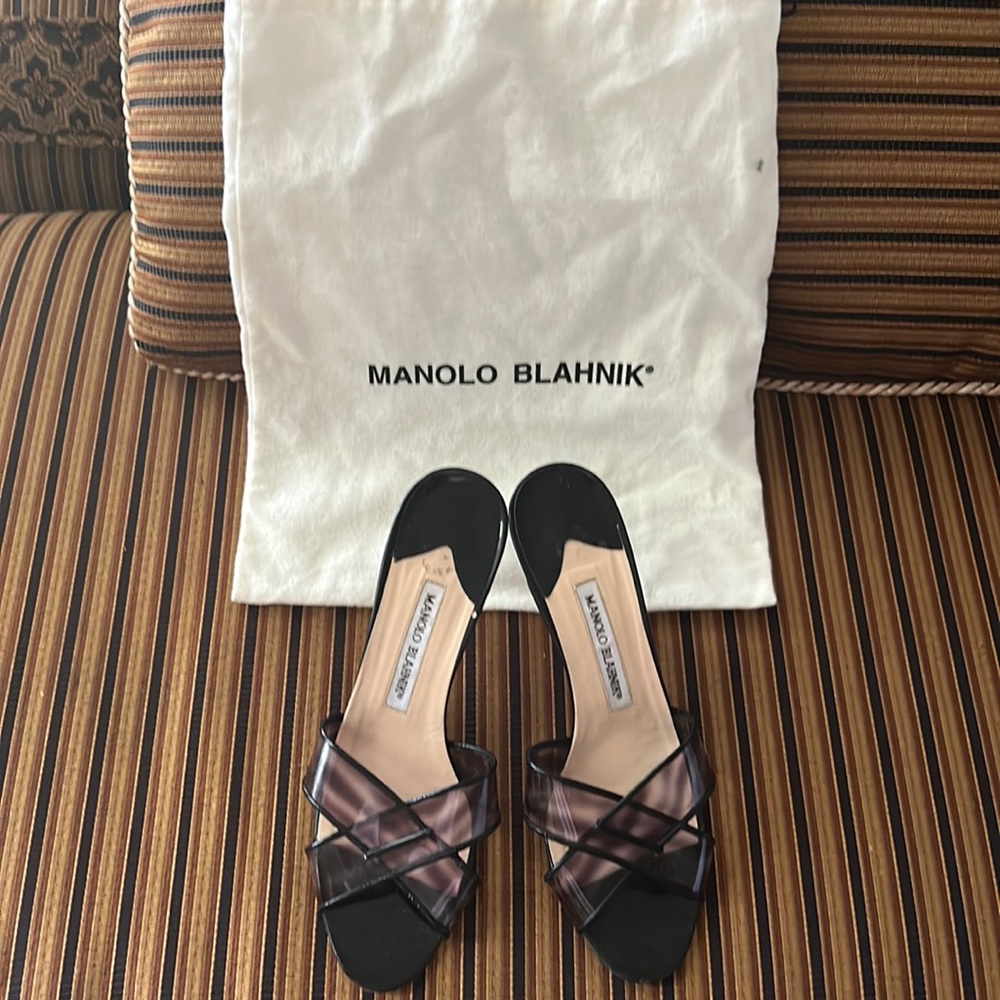 Manolo Blahnik acrylic slides